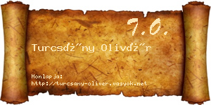 Turcsány Olivér névjegykártya