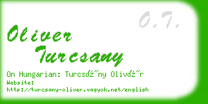 oliver turcsany business card